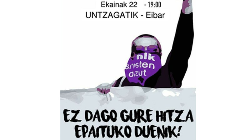 'La Manada' askatzearen aurkako manifestazioa egingo da gaur Eibarren