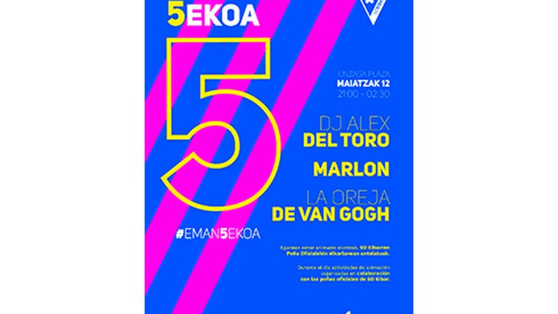 La Oreja de Van Gogh taldearen kontzertua SD Eibarren eskutik