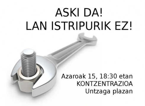 Lan istripua salatzeko elkarretaratzea