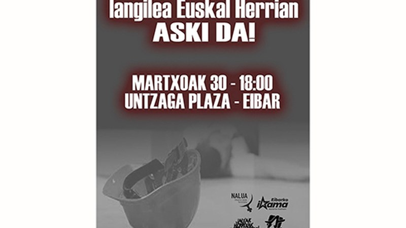 Lan istripuan hildako langilearen heriotza salatzeko elkarretaratzea egingo da gaur 18:00etan