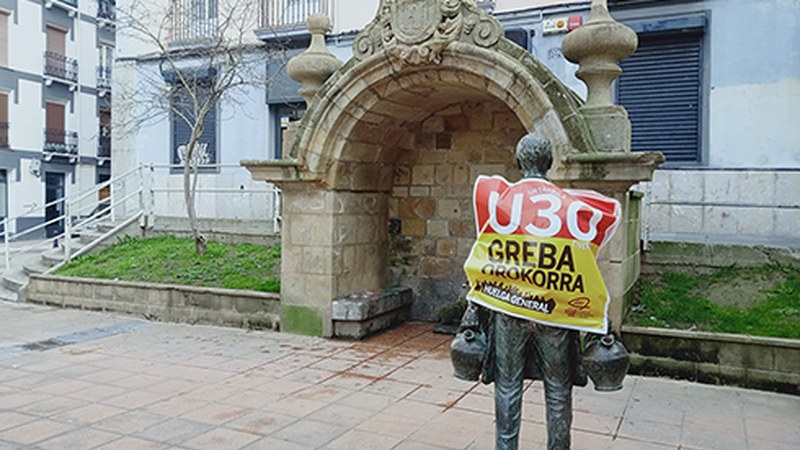 Lan, pentsio eta bizitza duinen aldeko Greba Orokorra deitu dute eguenerako