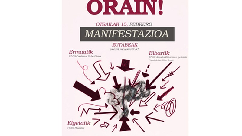Manifestazio bateratua deitu dute "Zaldibar Argitu Orain!" goiburupean larunbaterako