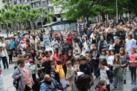 Latuno Bando txarangaren erritmora hasi da Euskaraldia Eibarren