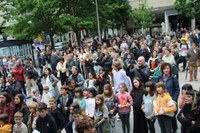 Latuno Bando txarangaren erritmora hasi da Euskaraldia Eibarren