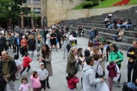Latuno Bando txarangaren erritmora hasi da Euskaraldia Eibarren