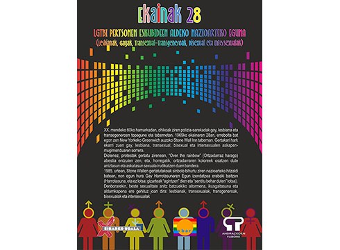 Lesbiana, gay, bisexual eta transexualen askapenerako eguna ospatzeko ekintzak bihar