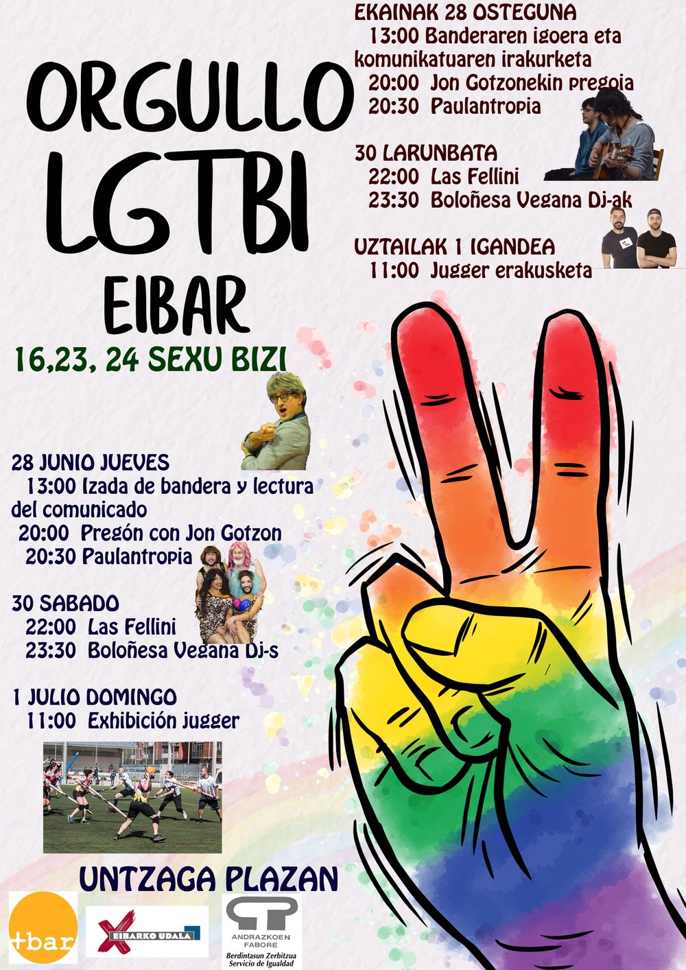 LGTBI harrotasuna ospatuko da Eibarren hilaren amaieran