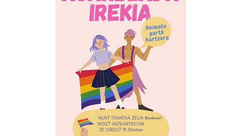 LGTBIQ+ Harrotasunaren Eguneko ekintzak prestatzeko bilera egingo dute bihar Txaltxa Zelaian