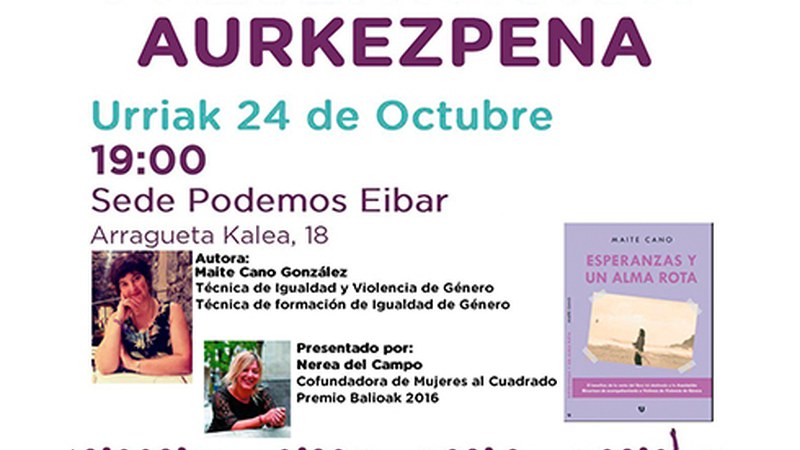 Maite Canoren liburuaren aurkezpena bihar