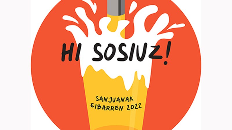 Malen Jainaga Larrearen "Hi sosiuz" pegatinak irabazi du Udalak antolatutako lehiaketa