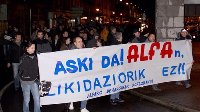 Manifestazioa deitu dute gaur arratsalderako Alfa, Edesa eta Geyser lantegikoek elkarrekin
