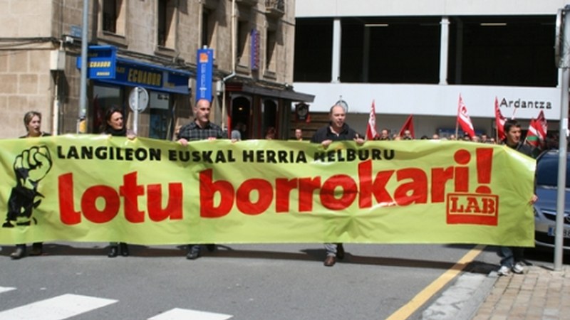 Manifestazioa eta herri-bazkaria Maiatzaren Lehena ospatzeko