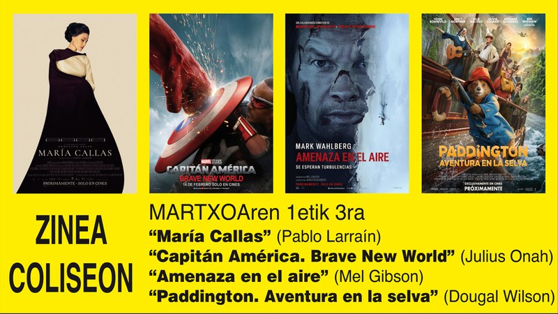 “Maria Callas” filmak bigarren asteburua izango du Coliseoko karteldegian