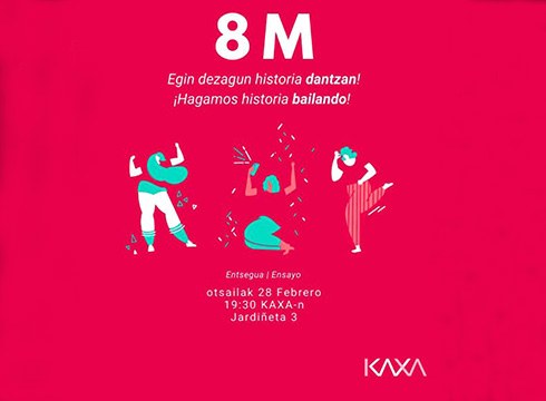Martxoaren 8an egingo den dantzarako entsegu orokorra egingo da Kaxan barixakuan