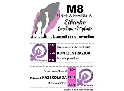 Martxoaren 8an greba egiteko deialdia emakumeentzat
