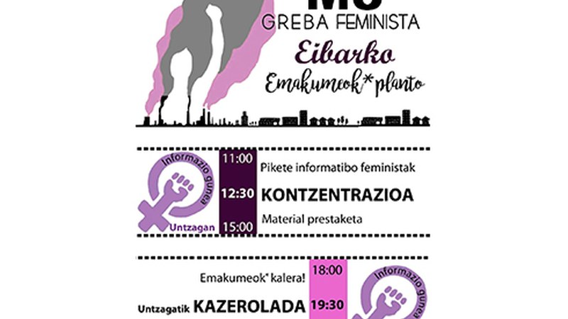 Martxoaren 8an greba egiteko deialdia emakumeentzat