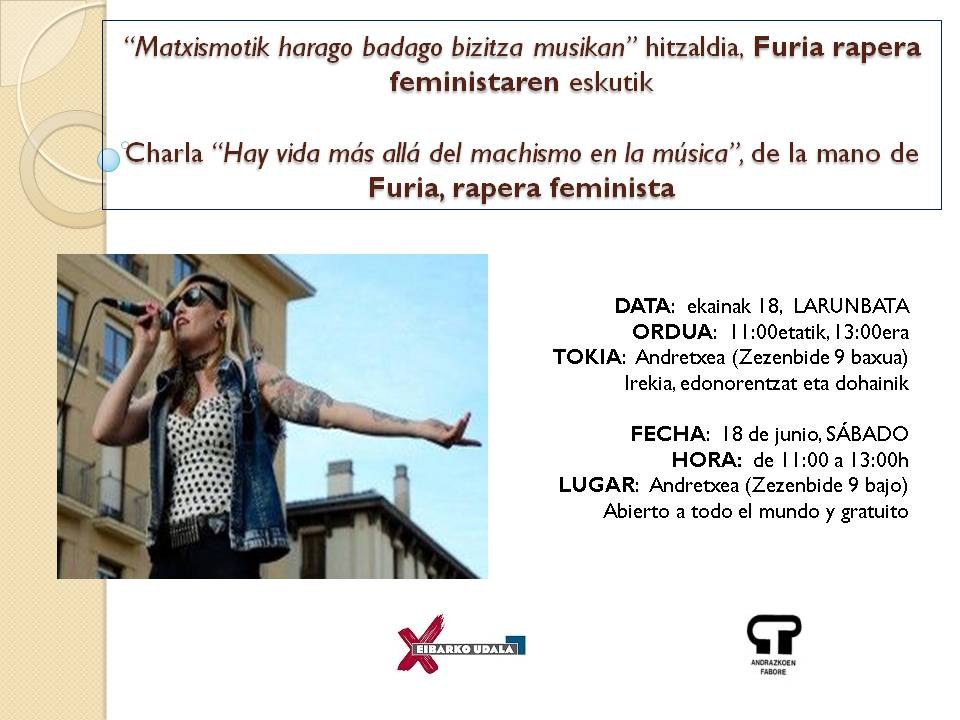 "Matxismotik harago badago bizitza musikan" hitzaldia Andretxean ekainaren 18an