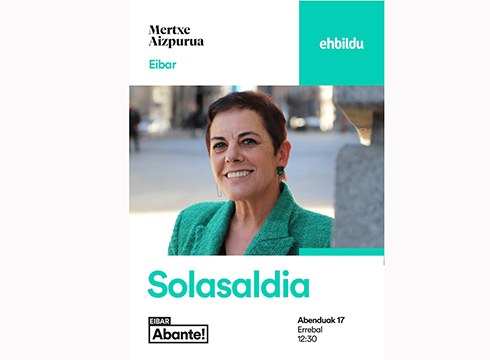 Mertxe Aizpuruarekin solasaldia egingo da bihar, 12:30ean Errebal Plazan