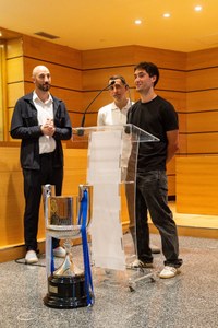 Mikel Oyarzabal eta Jon Gorrotxategi futbolariek herrikideen beroa jaso zuten ostiralean