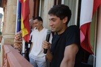 Mikel Oyarzabal eta Jon Gorrotxategi futbolariek herrikideen beroa jaso zuten ostiralean