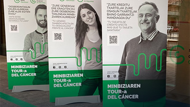 Minbiziaren Aurkako Gipuzkoako Elkartearen erakusketa ibiltaria bihar goizean Untzagan egongo da