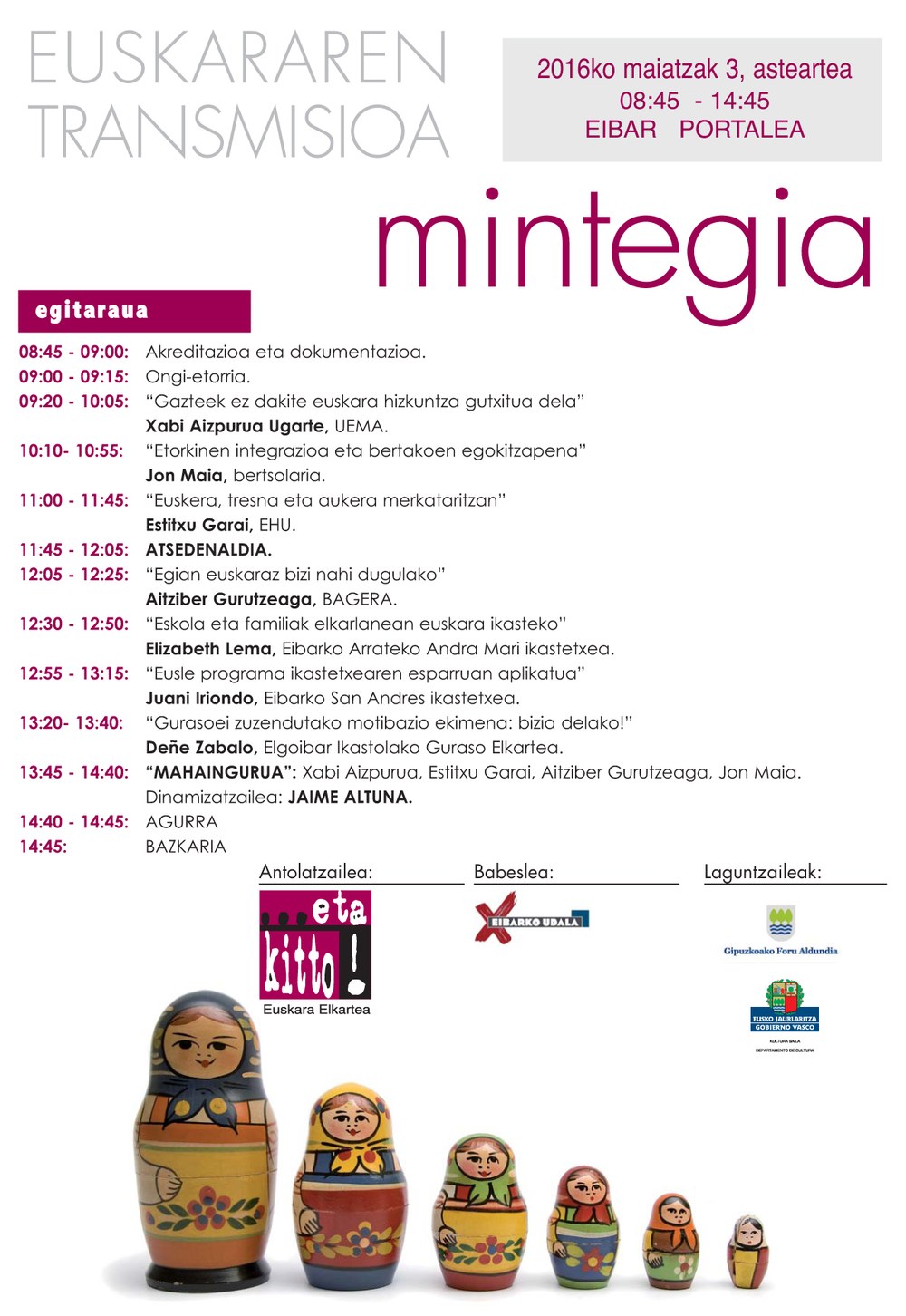 #mintegia twiterren  zuzenean jarraitzeko