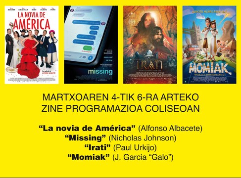 ZINEA | “Missing” eta “Momiak” asteburuko Colisoko zine-programazioan