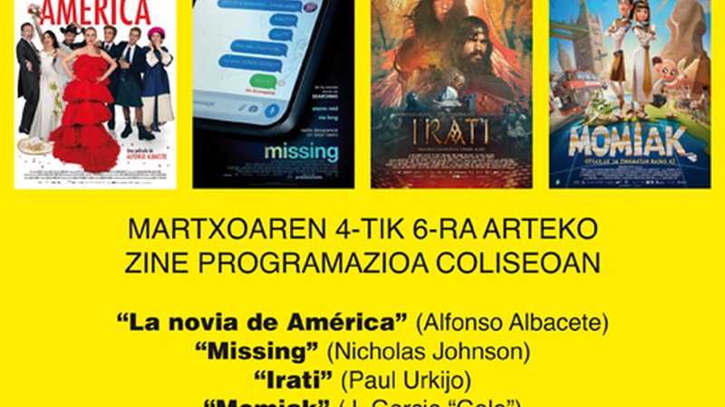 ZINEA | “Missing” eta “Momiak” asteburuko Colisoko zine-programazioan