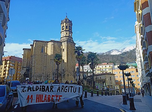 Mobilizazio jendetsuak egin ziren Zaldibarko hondamenditik 11 hilabetera