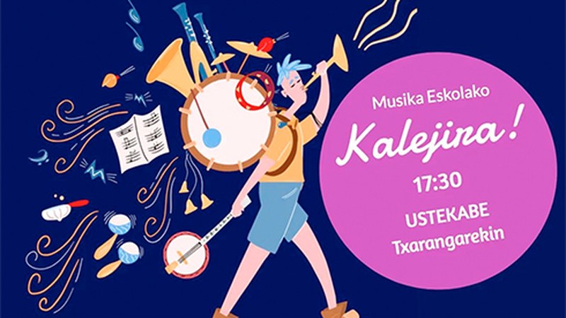 Musika Eskolakoek kalejira egingo dute bihar arratsaldean Santa Zezilia ospatzeko