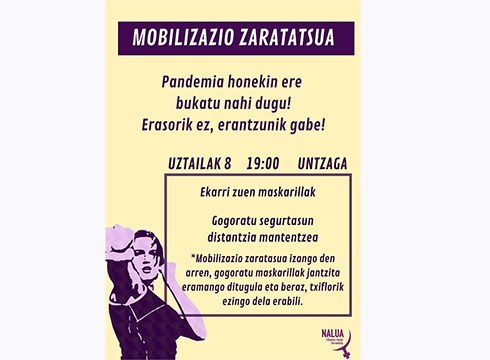 Naluak manifestazio zaratatsua deitu du gaur arratsalderako, atzoko eraso sexista salatzeko