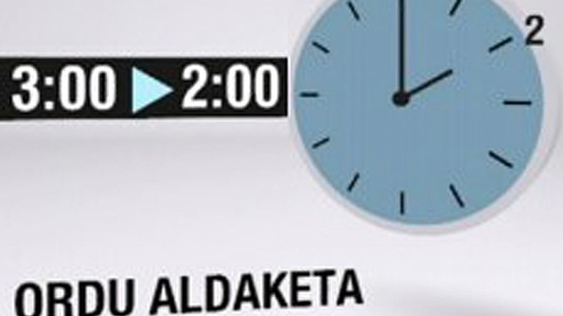 Neguko ordutegia sartuko da indarrean zapatutik domekarako goizaldean