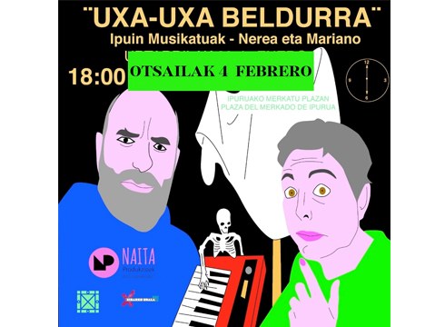 Nerea eta Marianok "Uxa uxa beldurra" ipuin kontaketa musikatua eskainiko dute domekan Ipuruan