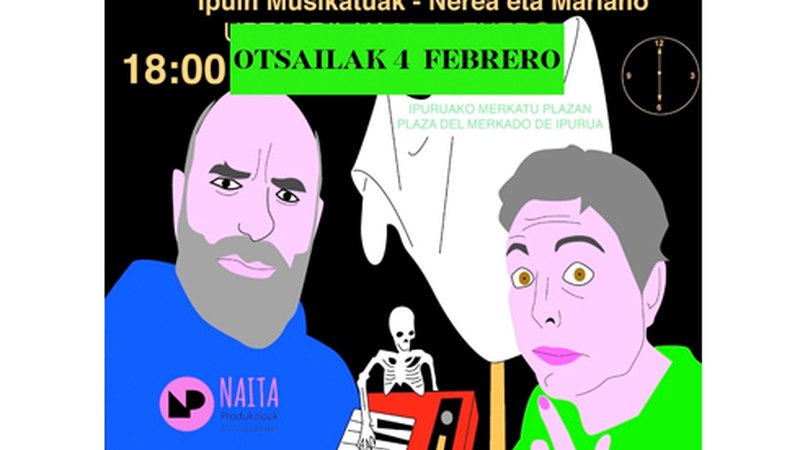 Nerea eta Marianok "Uxa uxa beldurra" ipuin kontaketa musikatua eskainiko dute domekan Ipuruan