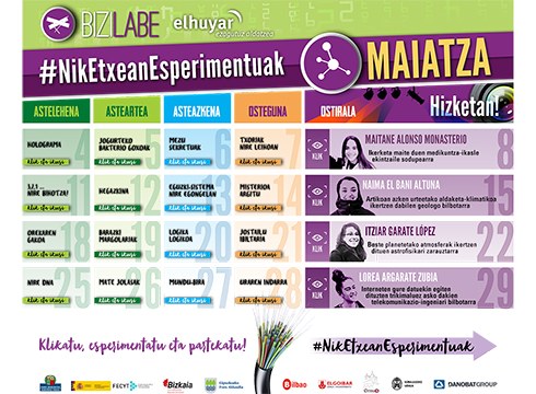 #NikEtxeanEsperimentuak maiatzerako egutegia prestatu du Elhuyarrek