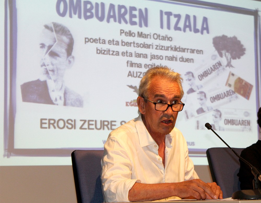 'Ombuaren itzala' film-proiektua auzolanean gauzatzeko diru-bilketa kanpaina abiatu du Patxi Bisquert aktore eibartarrak