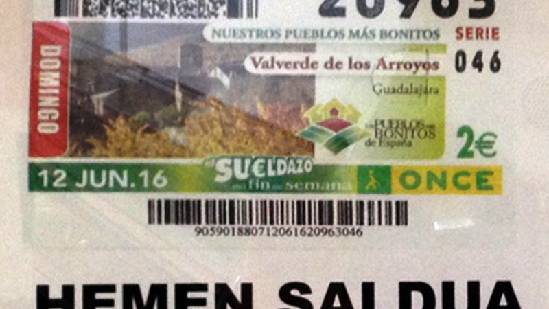 ONCE-ren kupoiak 100.000 euro banatu ditu Eibarren