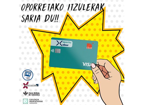 30 euroko 100 `Oparitu Eibar´ txartel zozketatuko ditu Dendarien Elkarteak irailaren 24ra arte