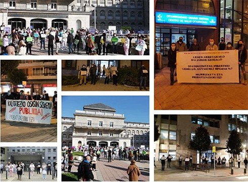 Osasungintza publikoaren aldeko elkarretaratzeak deitu dituzte eguaztenerako