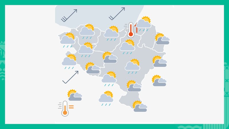 Ostarteak irekiko dira gaur, baina arratsalde edo iluntzean zaparradak egingo ditu