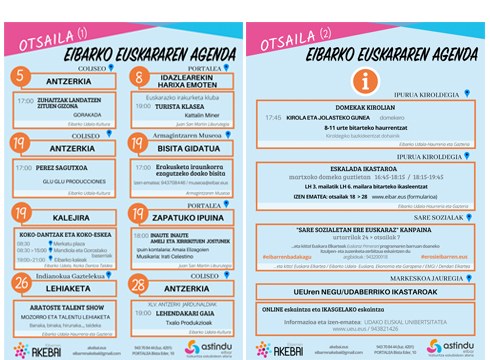 Otsaileko euskararen agenda atera du Eibarren Akebaik