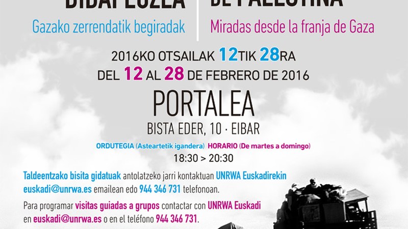 Palestinako emakume errefuxiatuen bidai luzea, argazki erakusketa