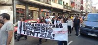 Palestinaren aldeko manifestazio jendetsua egin zen domekan