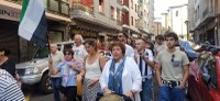 Palestinaren aldeko manifestazio jendetsua egin zen domekan