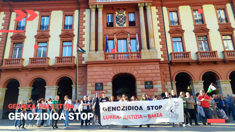 Palestinarentzat lurra, justizia eta bakea eskatu zuten atzo Eibarren ere