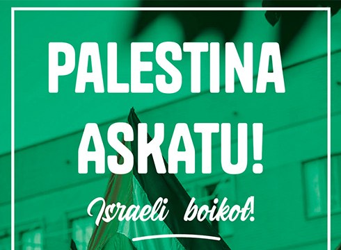 Palestinari babesa erakusteko manifestazioa egingo dute bihar Eibarren
