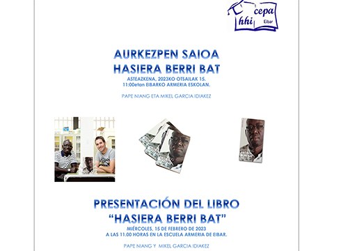 Pape Niang senegaldarraren migrazioa eta bizipenak kontatzen dituen liburua aurkeztuko dute eguztenean