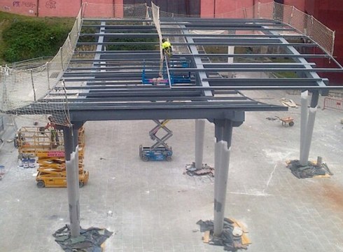 Parkea estaltzeko lanetatik zailena amaitu dute