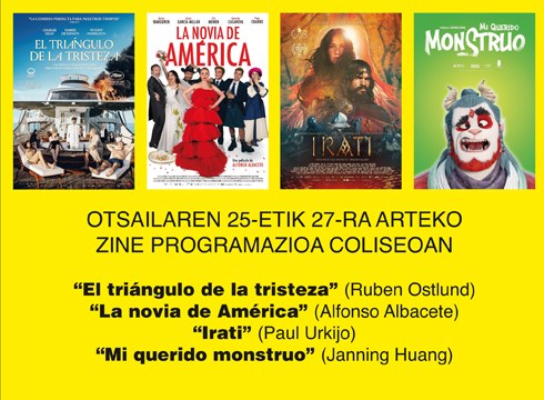 Paul Urkijoren Irati filma izango da ikusgai asteburuan Coliseoko karteldegian