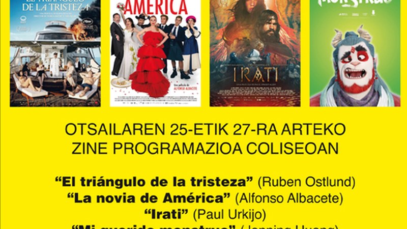 Paul Urkijoren Irati filma izango da ikusgai asteburuan Coliseoko karteldegian